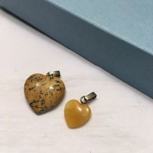 Heart Shaped Gemstone Charms for Necklace